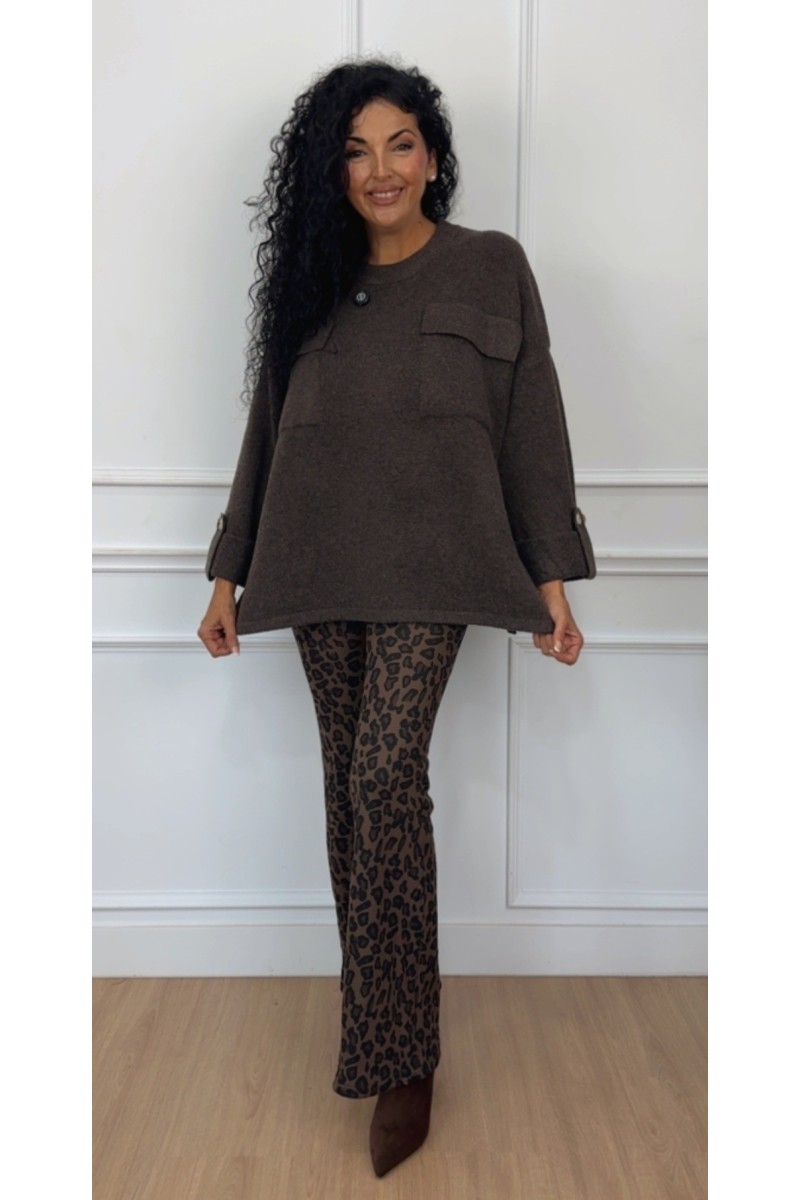 Maxi jersey bolsillos parches