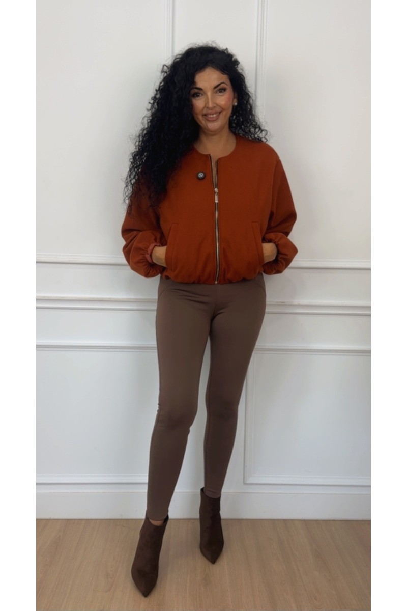 Bomber paño cuello caja