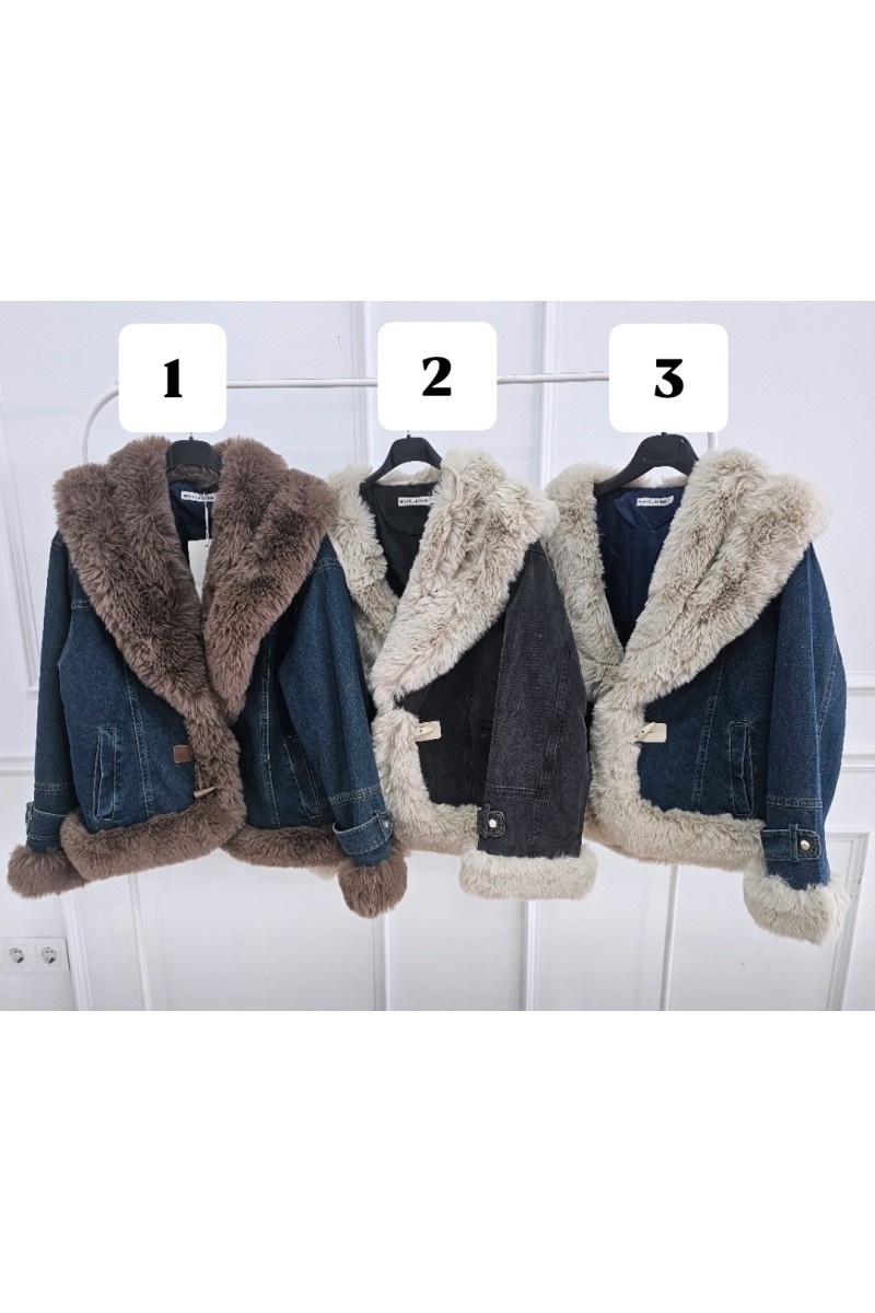 Abrigo vaquero pelo beig