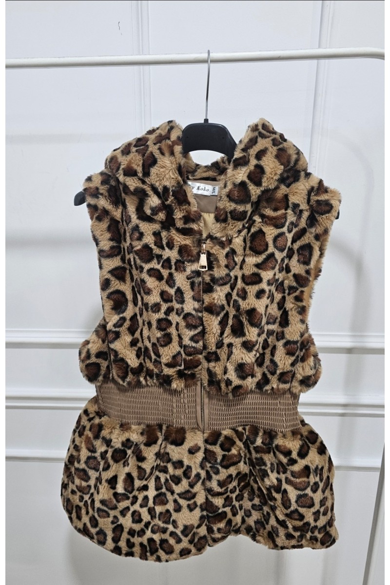 Chaleco pelo leopardo