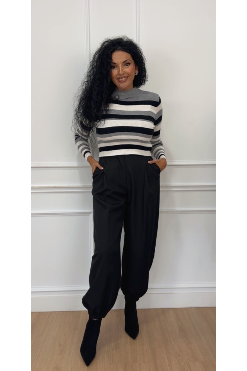 Jersey canalé rayas