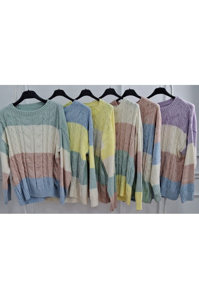 Jersey  trenzado bicolor