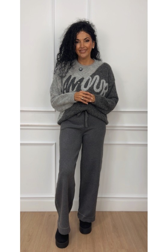 Pantalón lana efecto jeans