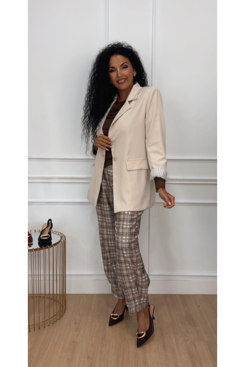 Chaqueta over size vuelta rayas