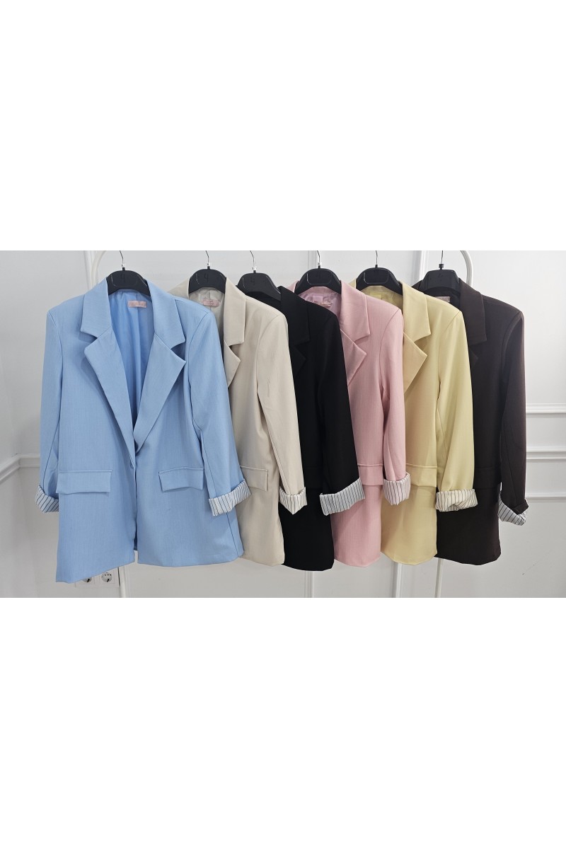 Chaqueta over size vuelta rayas