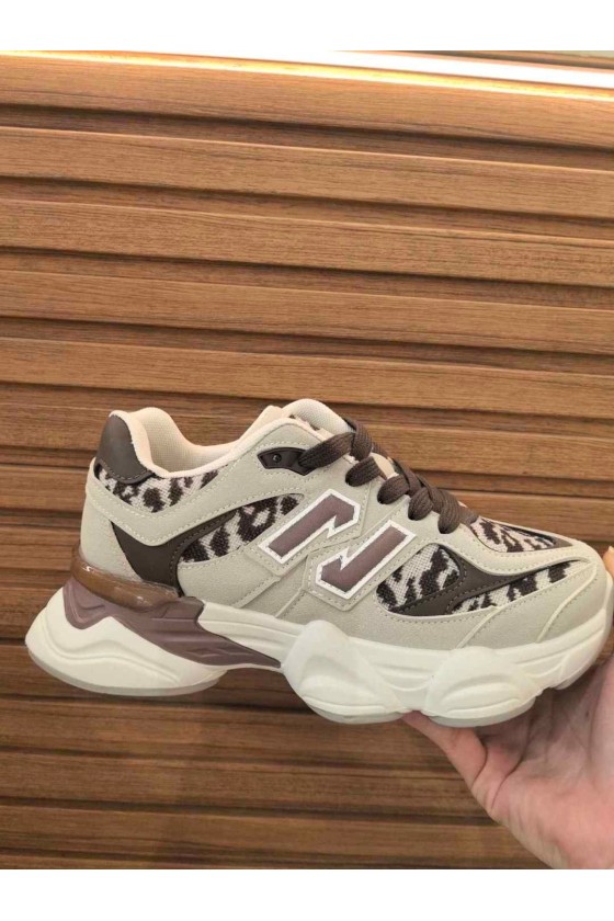 Deportivas new leo marrón chocolate