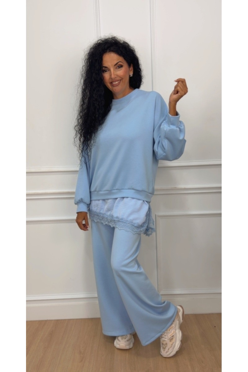 Maxi conjunto doble capa de aire lencero