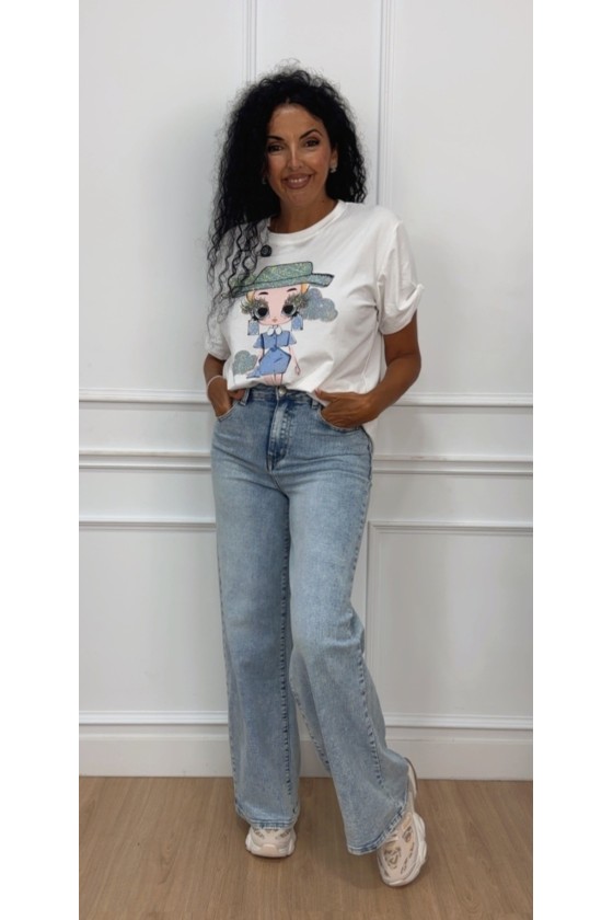 Camiseta woman strass