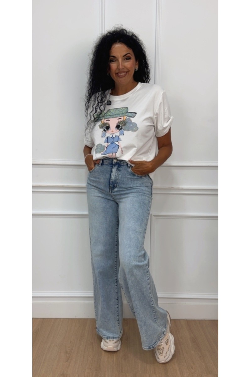 Camiseta woman strass