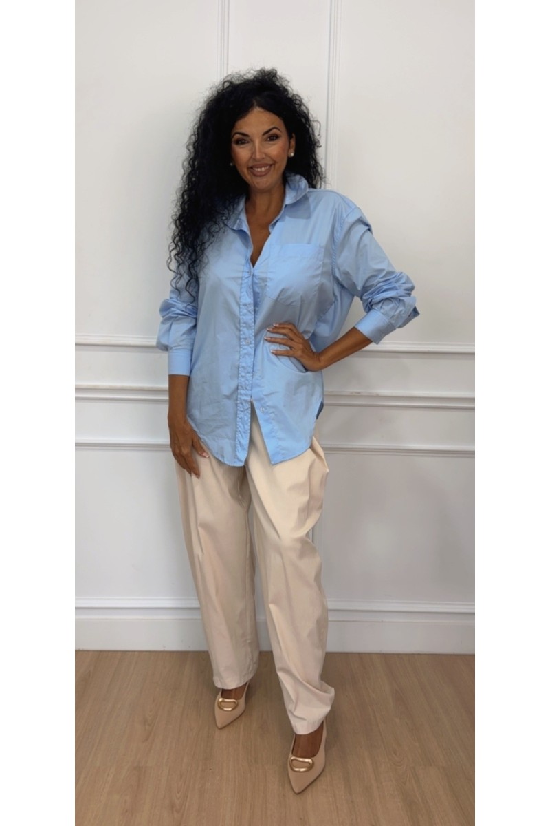 Camisa over size bolsillo