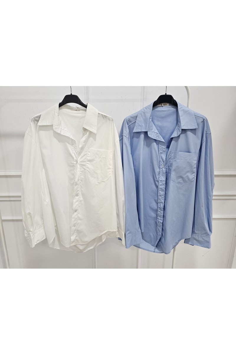 Camisa over size bolsillo
