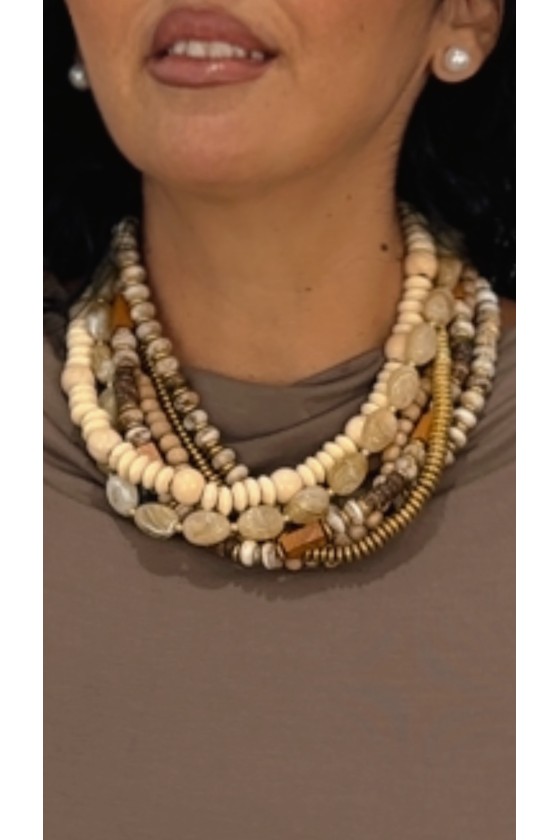 Multi collar beig