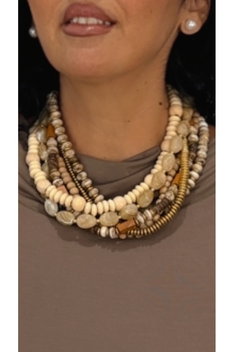 Multi collar beig