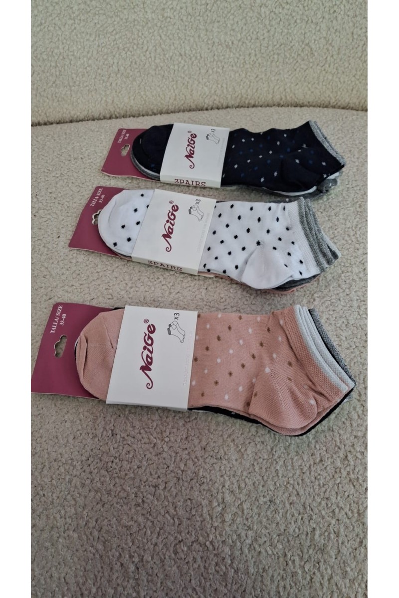 Pack 3 de calcetines topitos