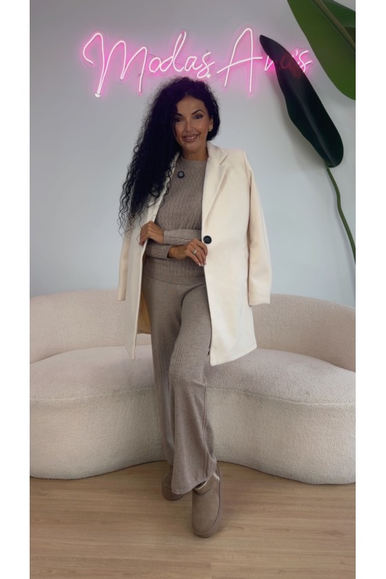 Abrigo paño azúcar