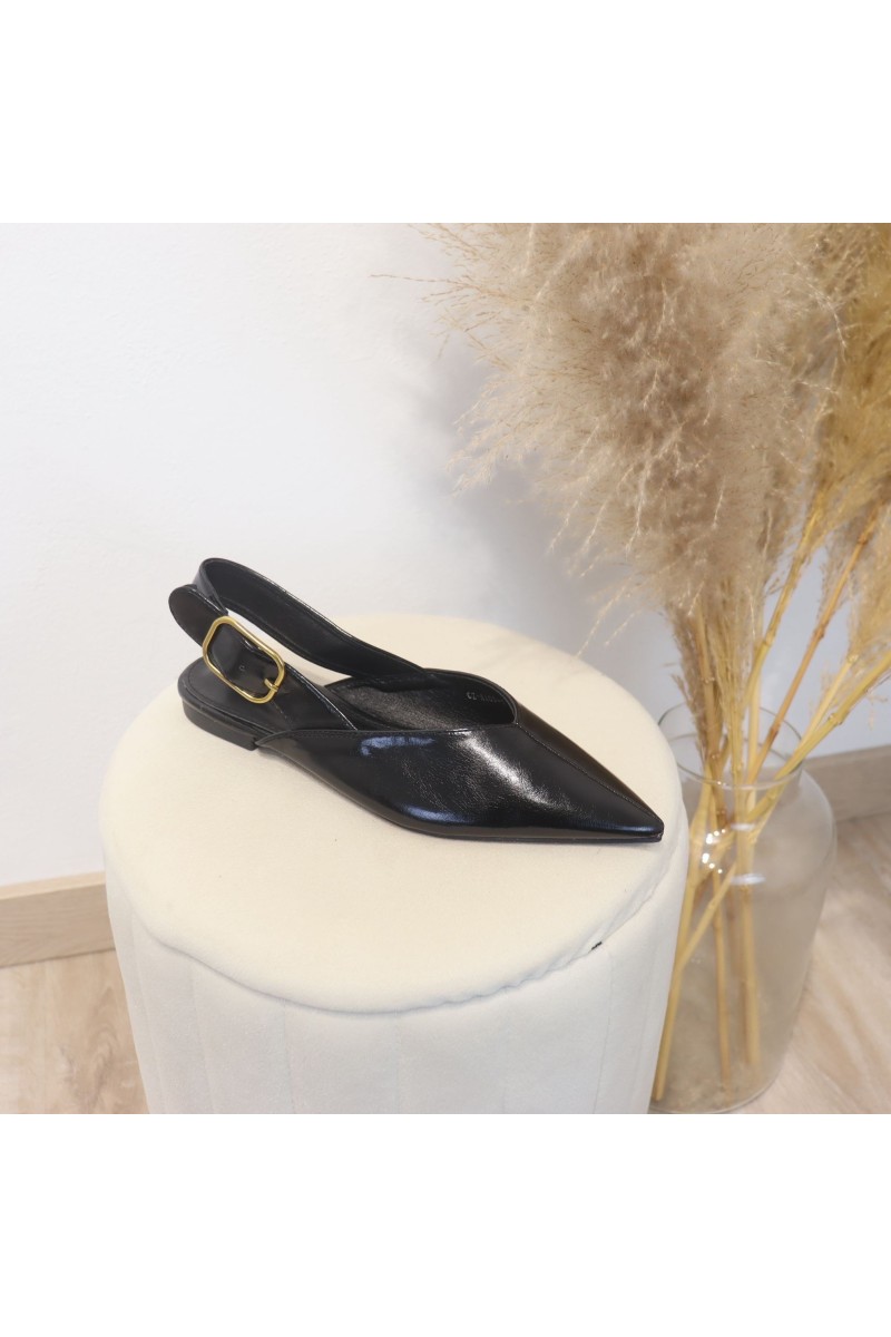 Zapatos destalonado plano black