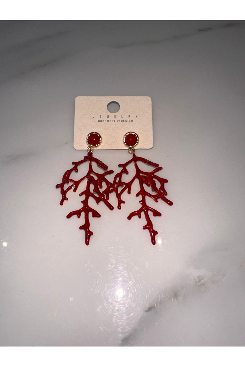 Pendientes arrecife rojo