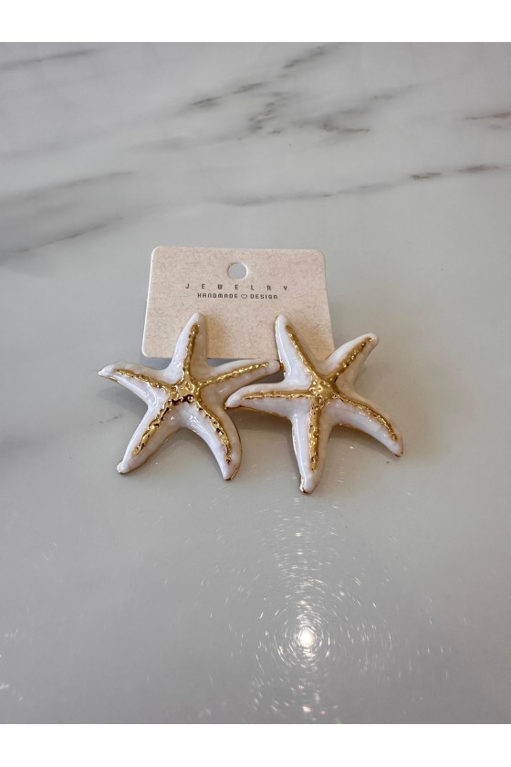 Pendientes estrella de mar nacar