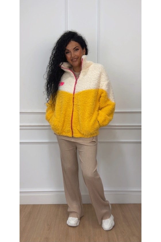 Chaqueta borrego bicolor