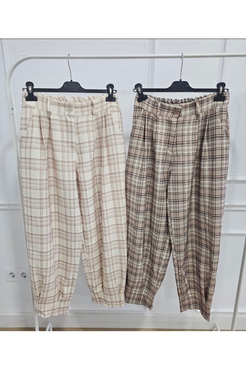Pantalón cuadros balón