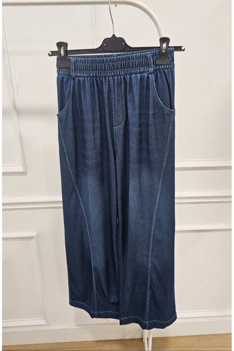 Pantalón denim sport midi