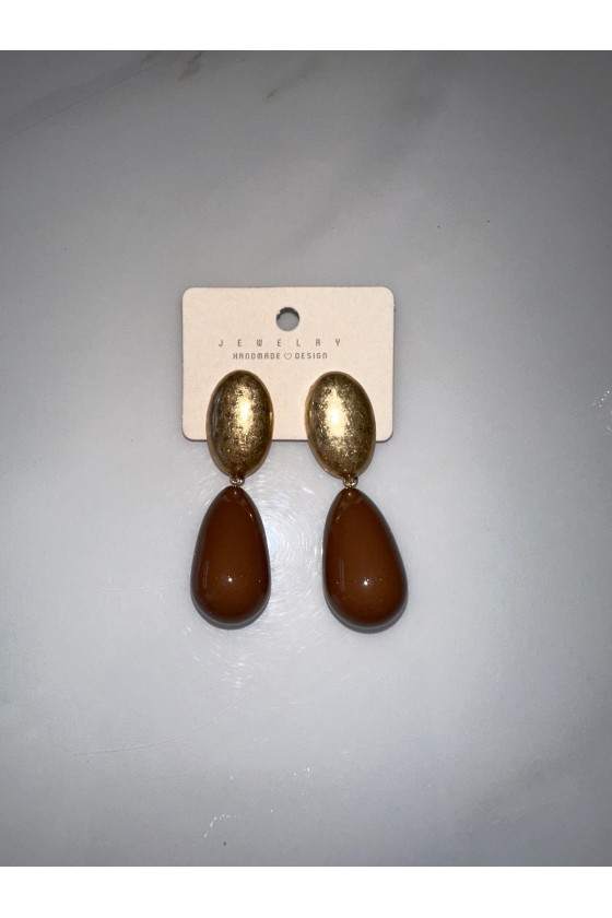 Pendientes lágrimas nácar chocolate