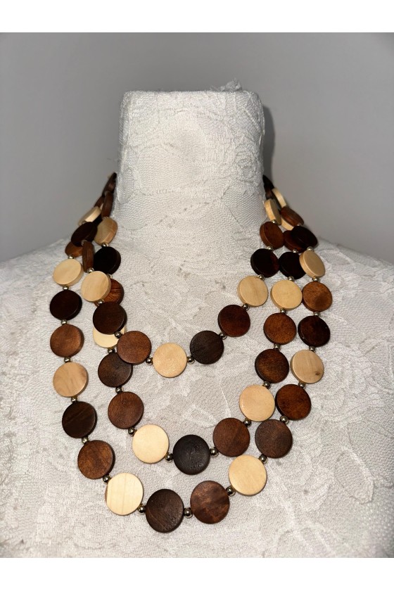 Collar triple madera