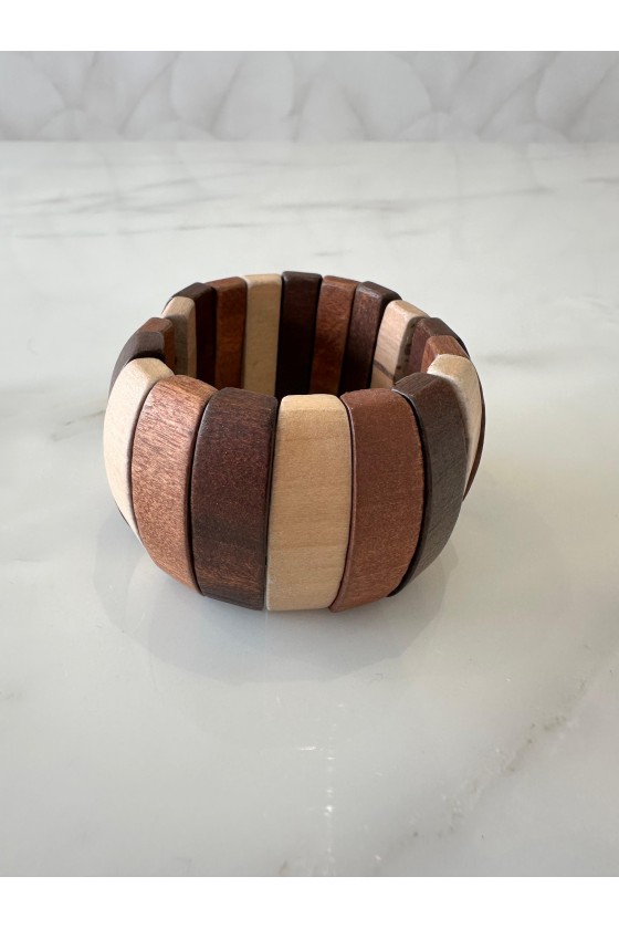 Brazalete elástico madera