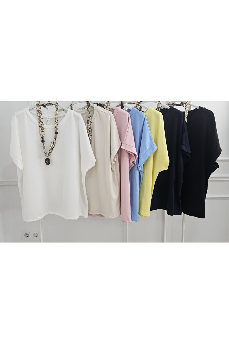 Camiseta doble capa de aire collar