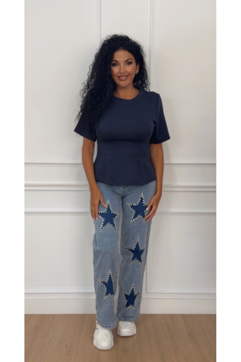 Top doble capa de aire doble pinzas