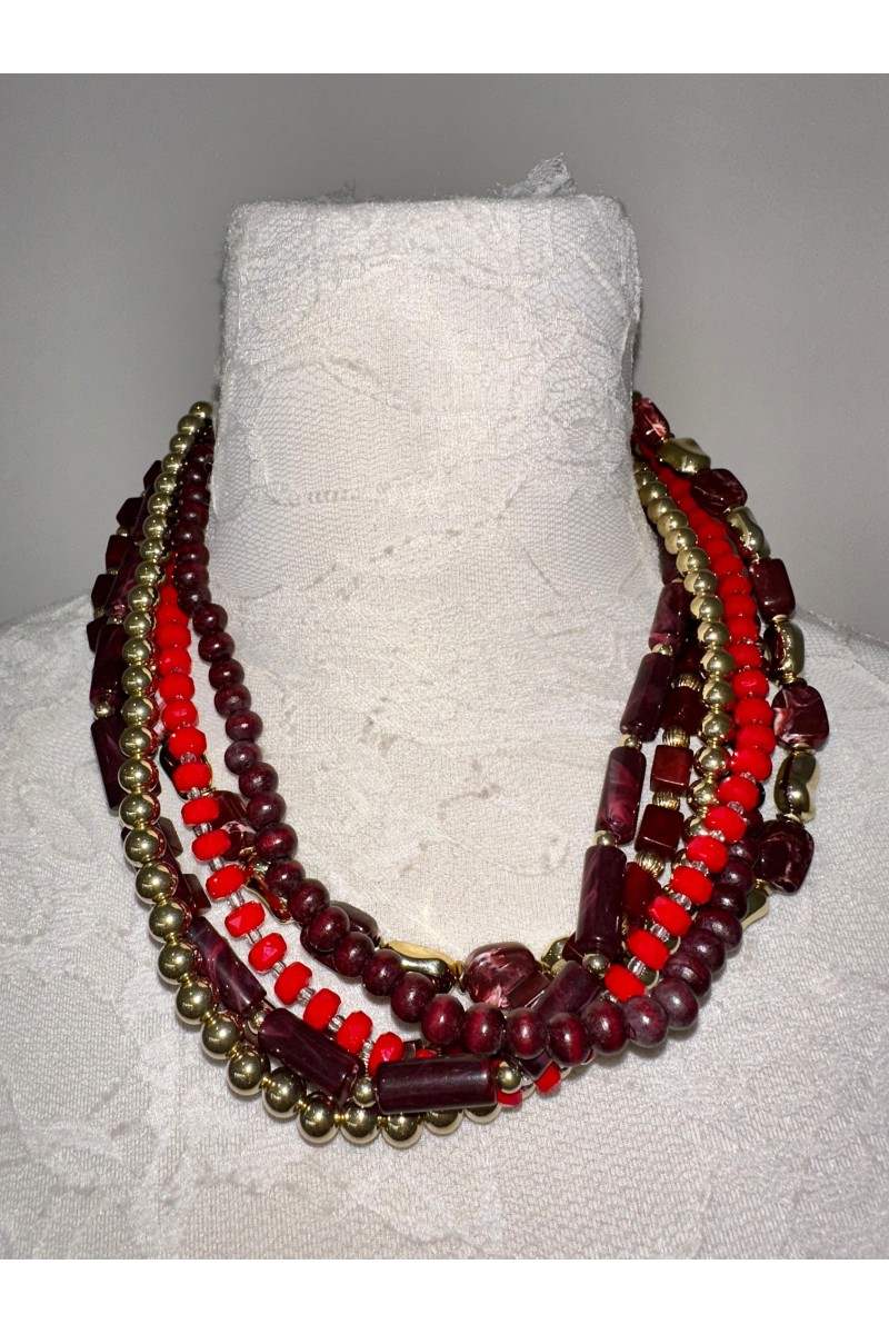 Multicollar rojo/marrón
