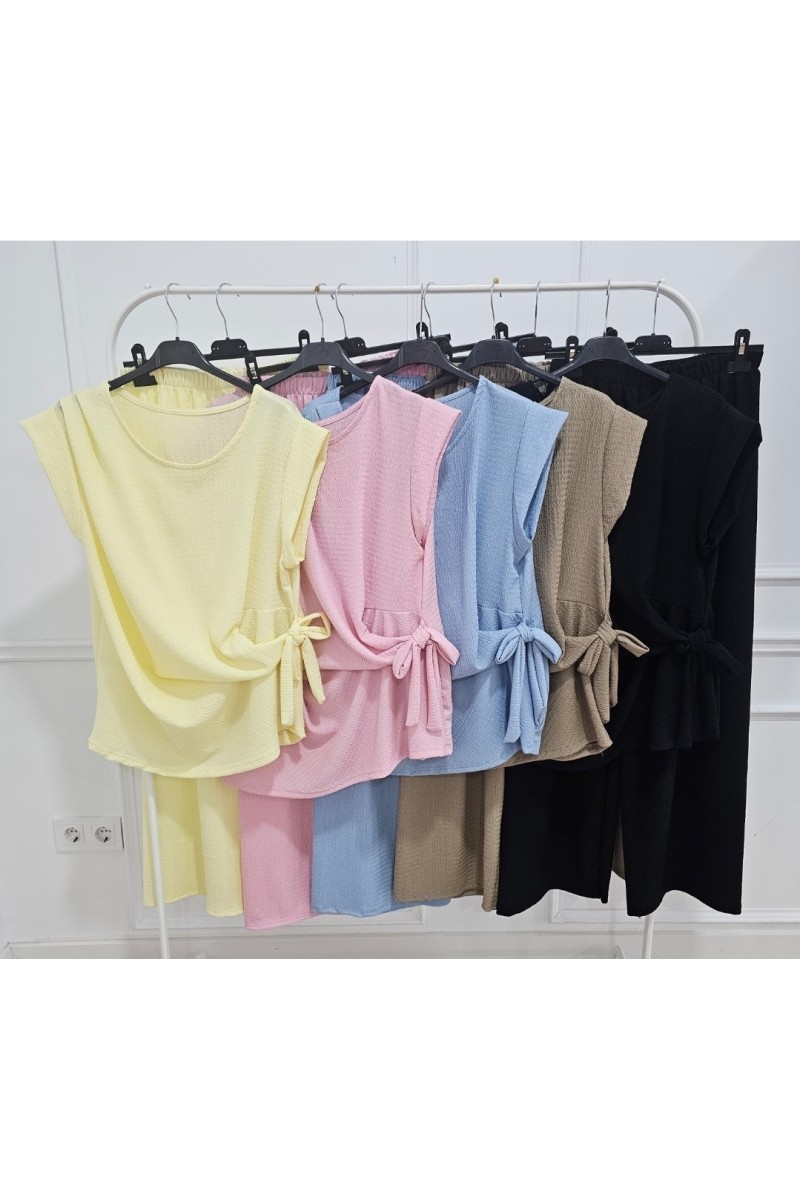 Conjunto tarifa anudado manga corta