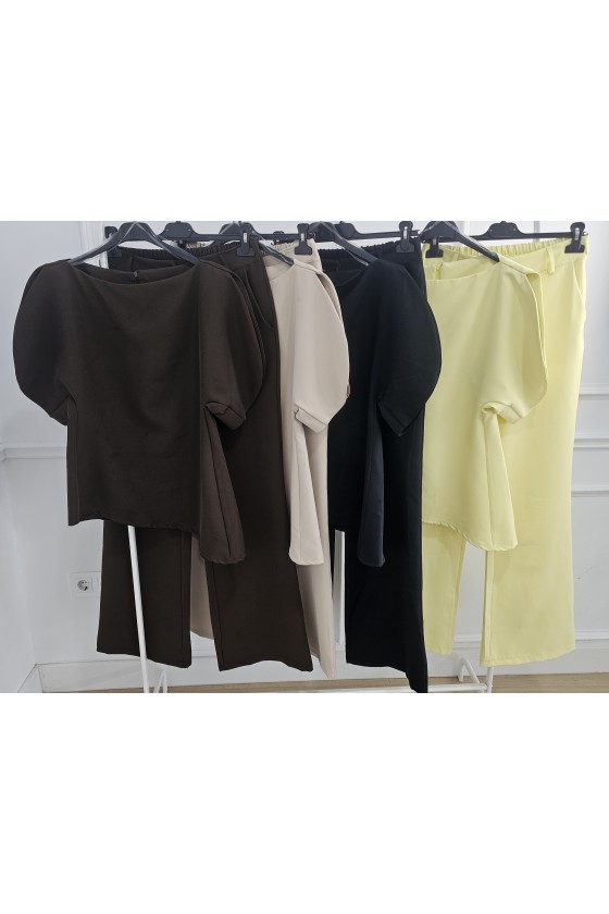 Traje chaqueta abanico