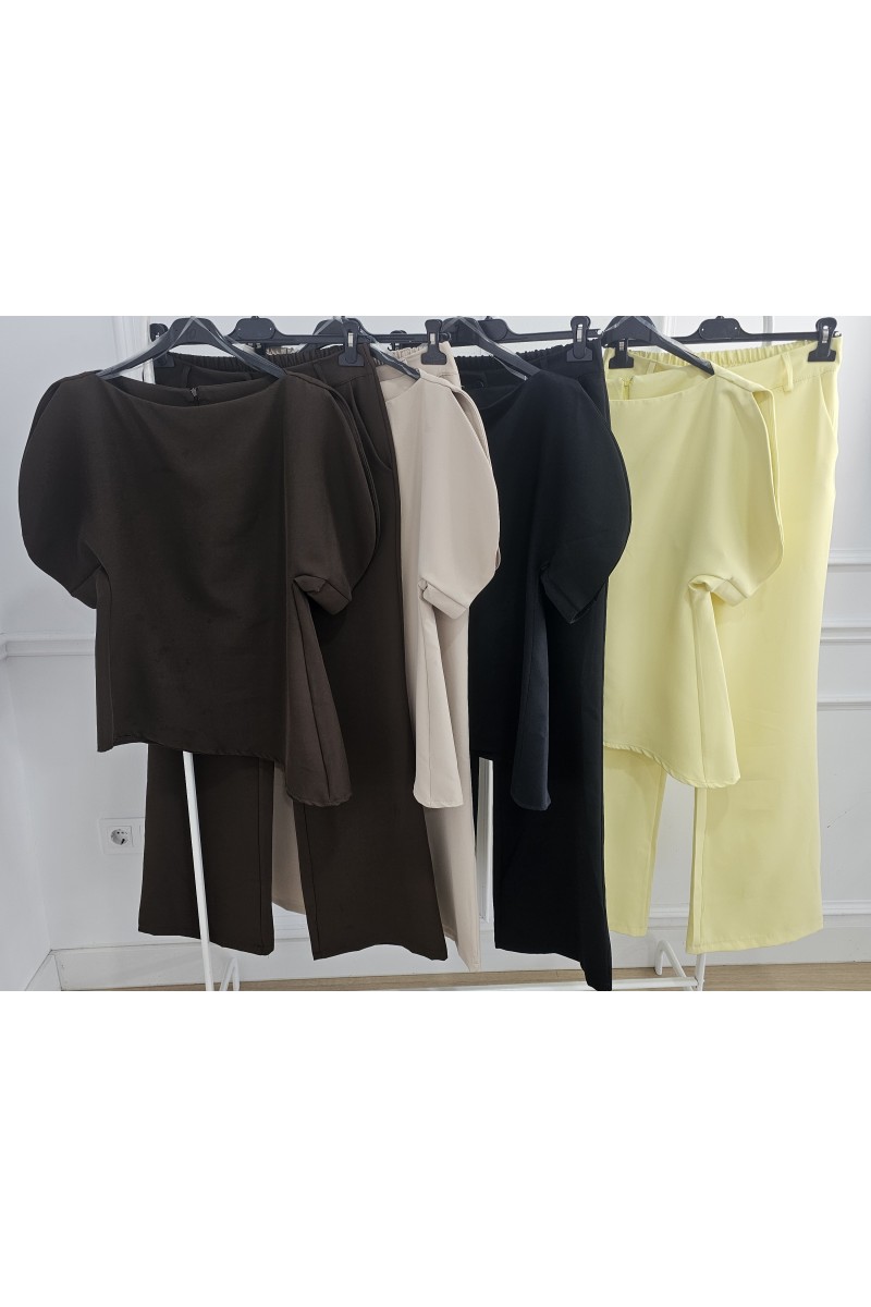 Traje chaqueta abanico