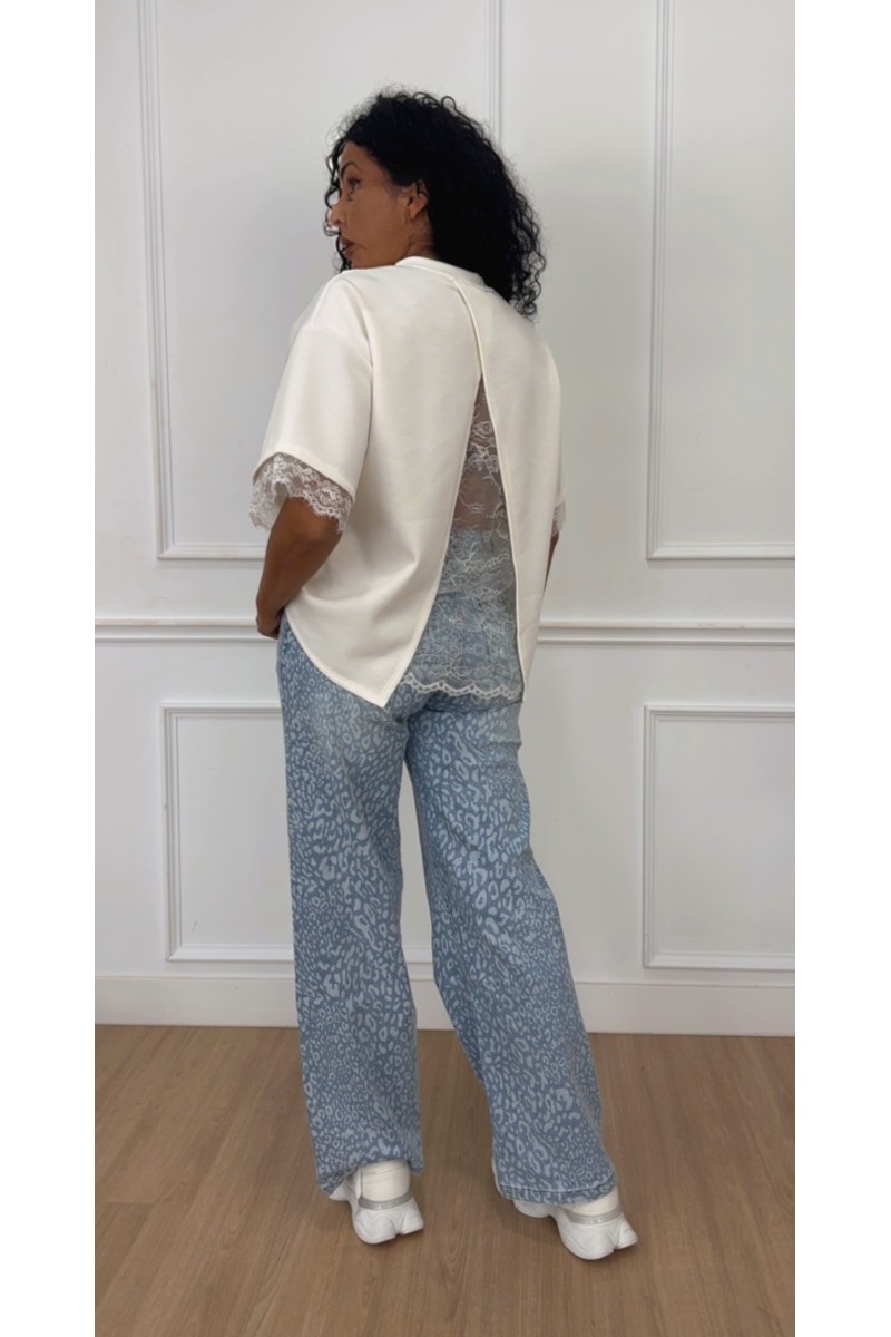 Camiseta espalda cruzada lencera