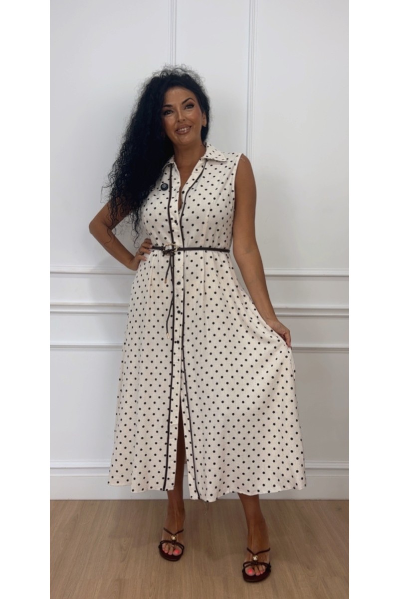 Vestido camisero lunar