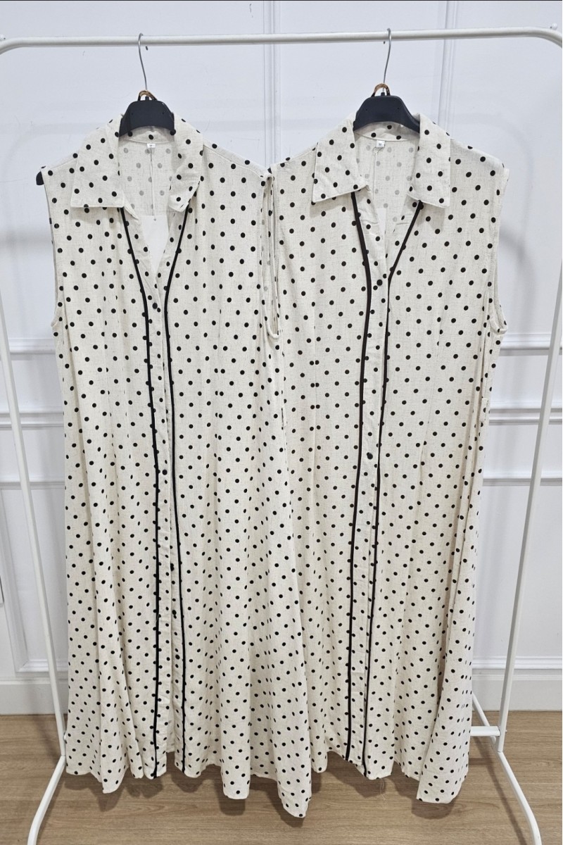 Vestido camisero lunar