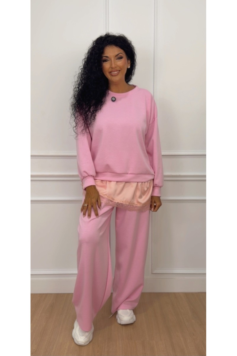 Maxi conjunto doble capa de aire lencero