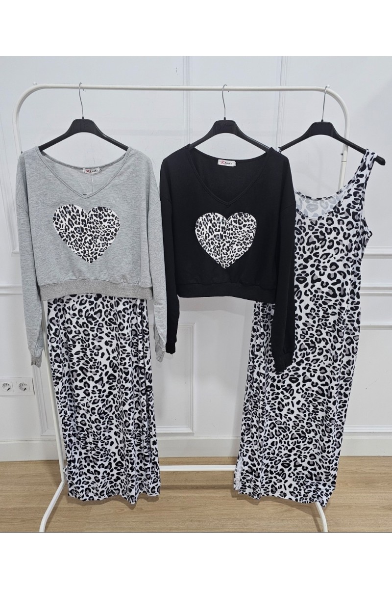 Vestido combinado sudadera leo