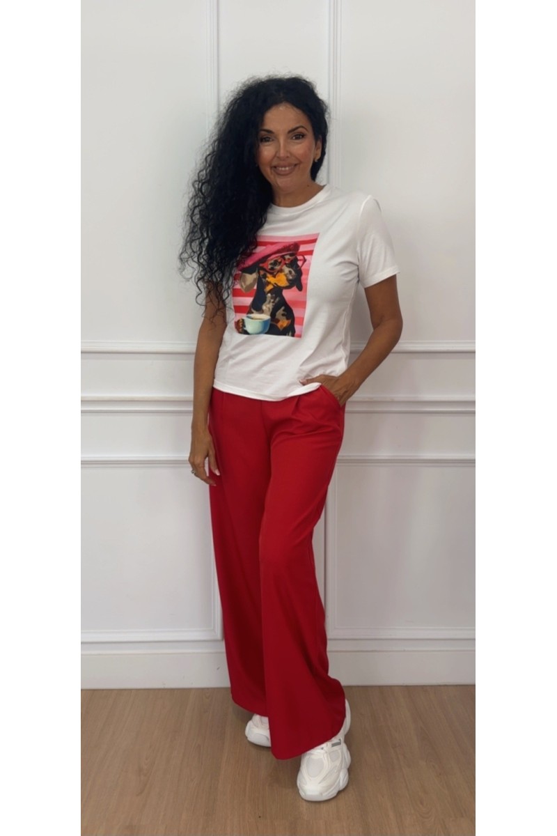 Camiseta perrito rayas