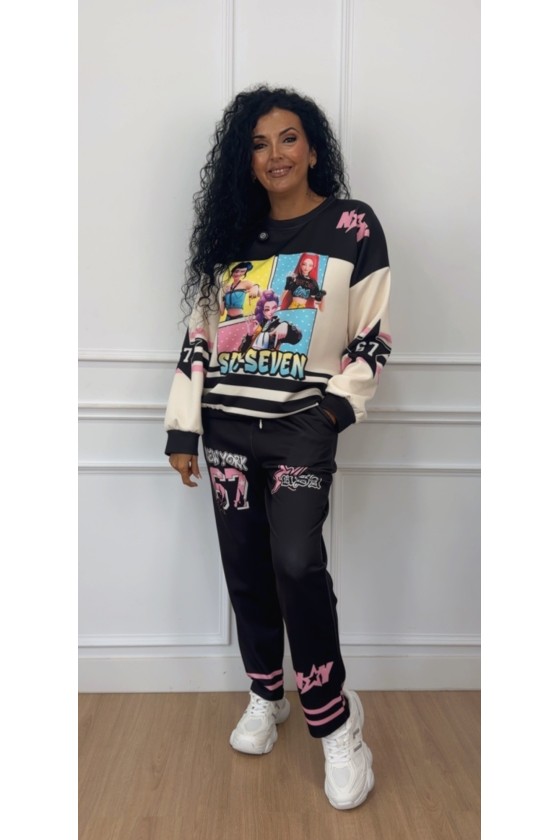 Conjunto K-pop doble capa de aire