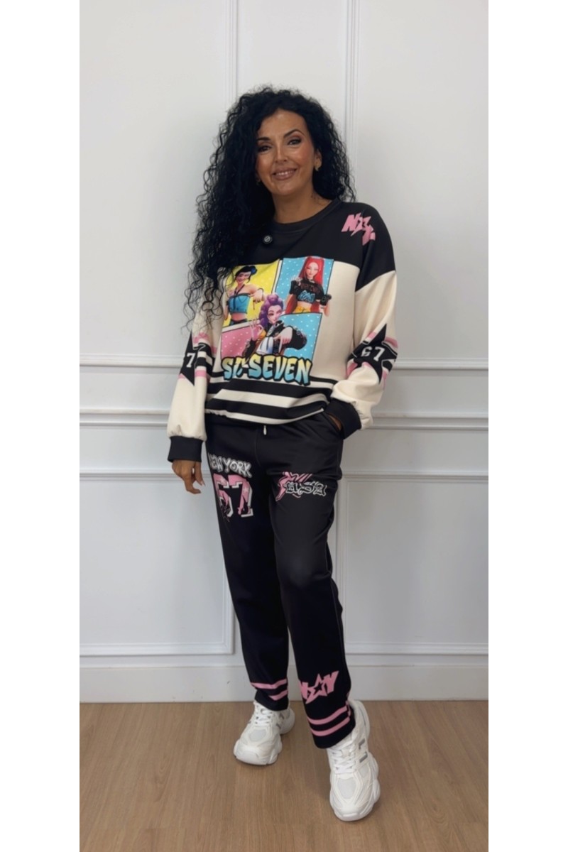 Conjunto K-pop doble capa de aire