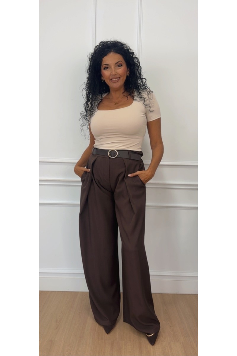 Pantalón vestir pinzas invertidas