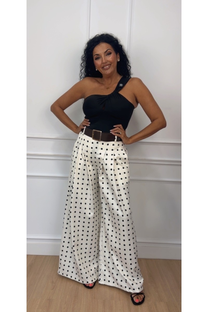 Pantalón pata elefante lunar