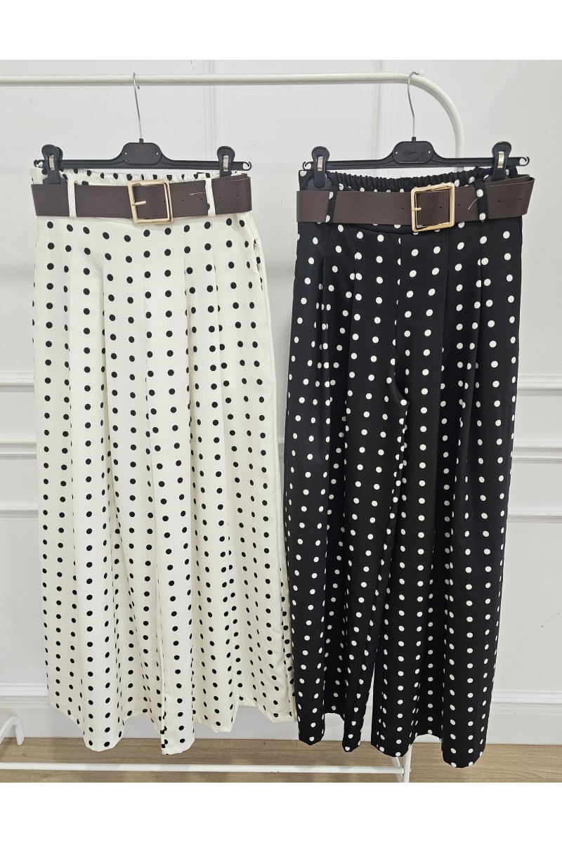 Pantalón pata elefante lunar