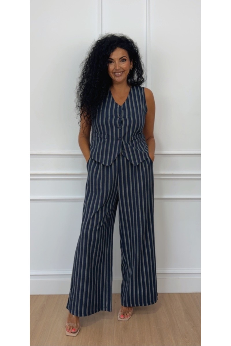 Conjunto chalequillo rayas