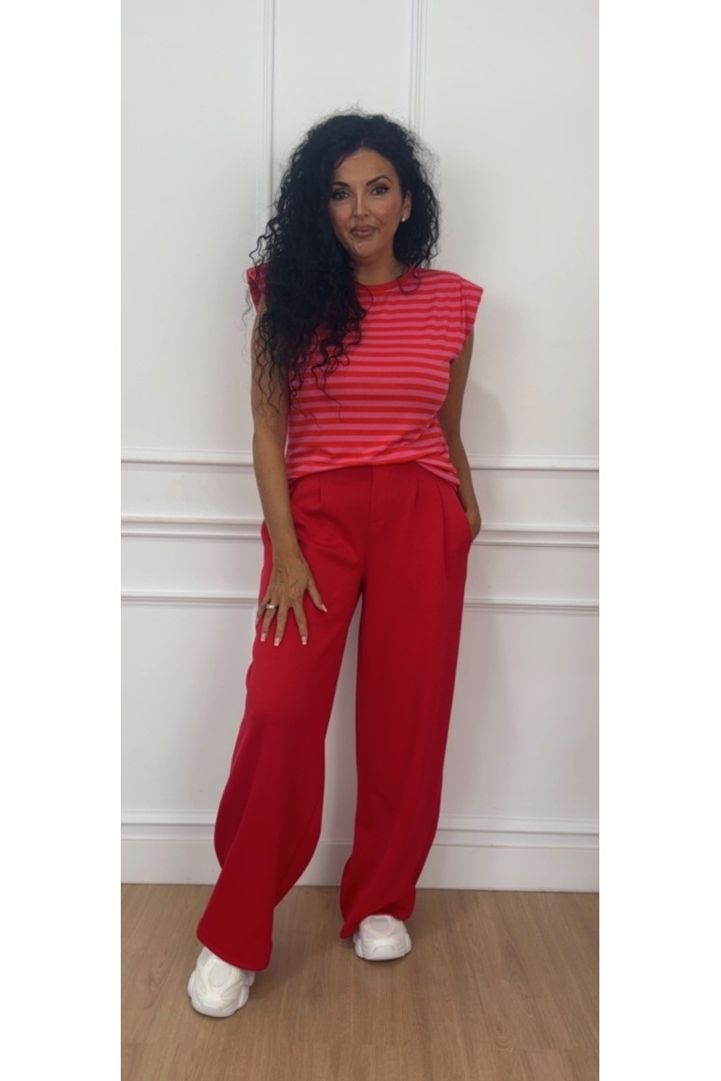 Camiseta hombreras rayas