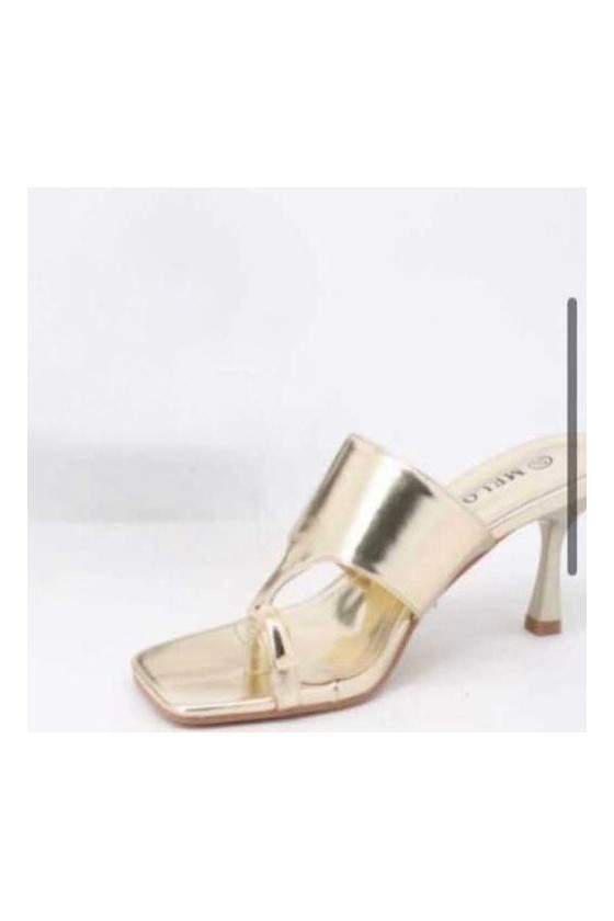 Sandalias anillo tacón chupete gold