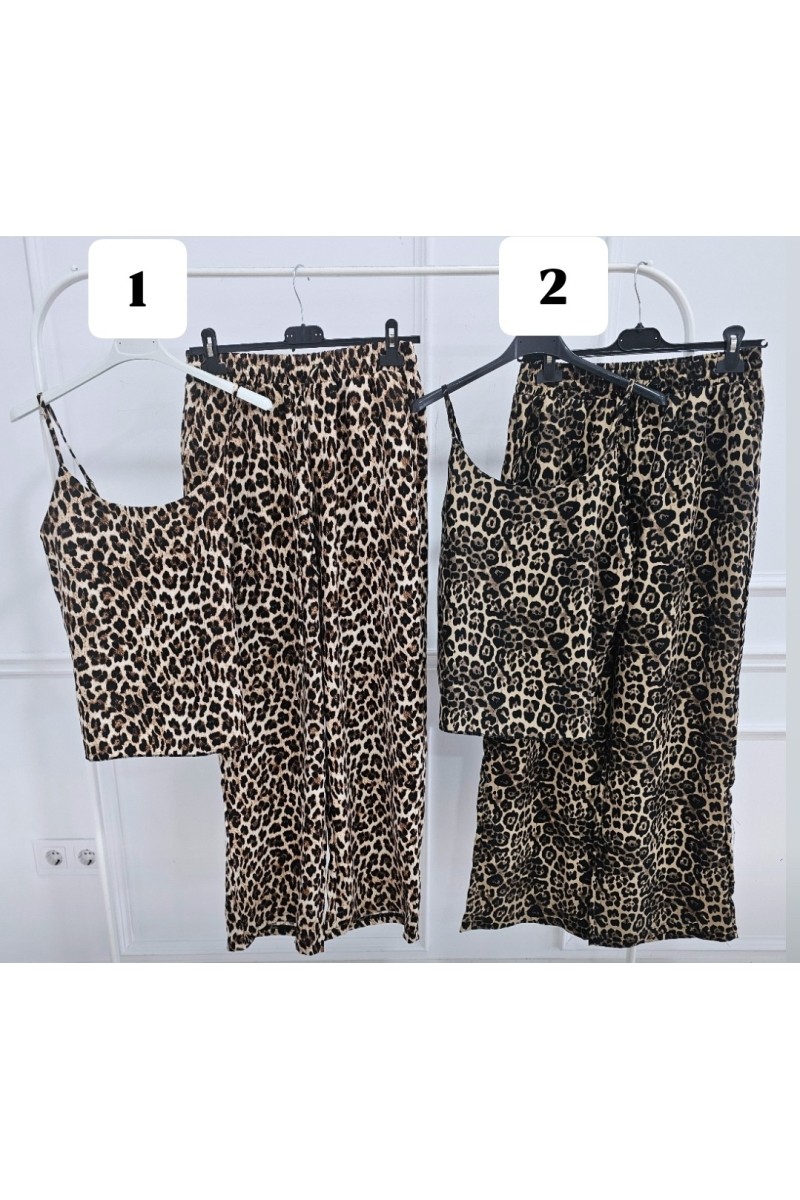Conjunto lencero animal print