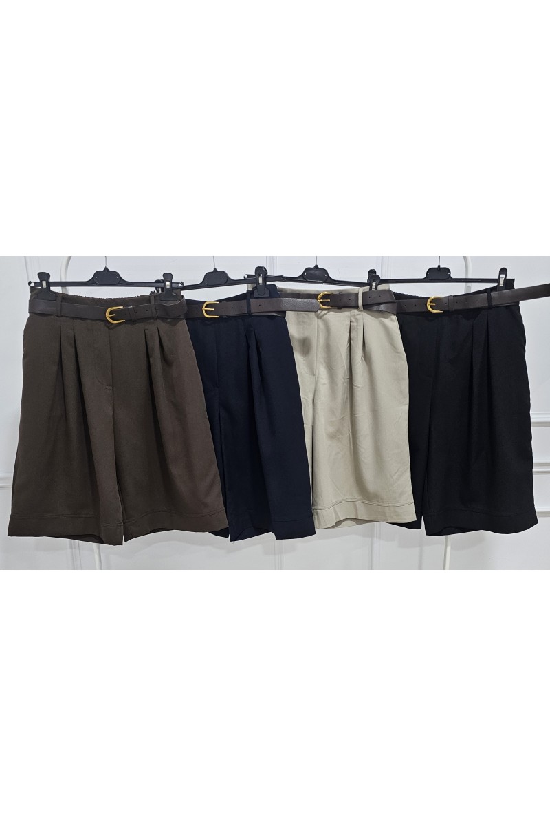 Bermuda vestir cinturón